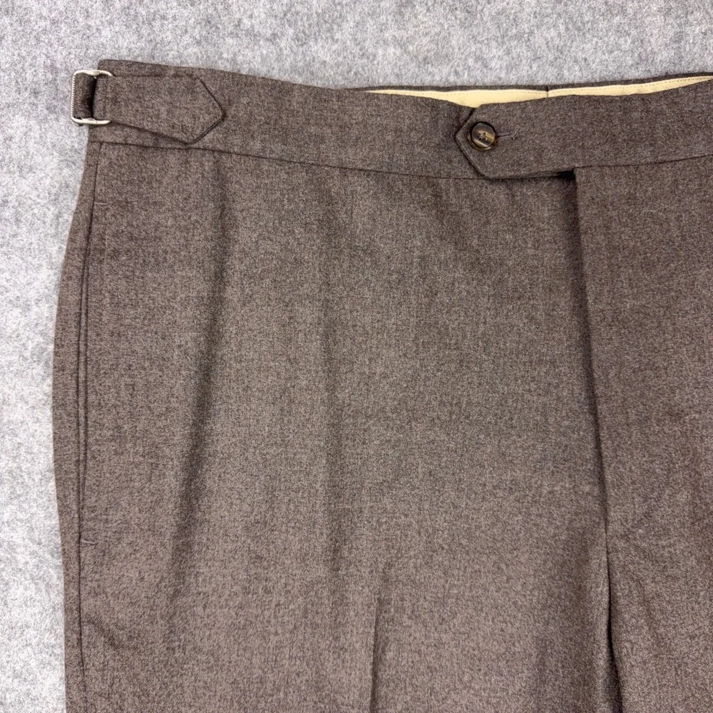 Brooks Brothers Trousers Mens W38 Brown Vitale Barberis Canonico Wool Cashmere